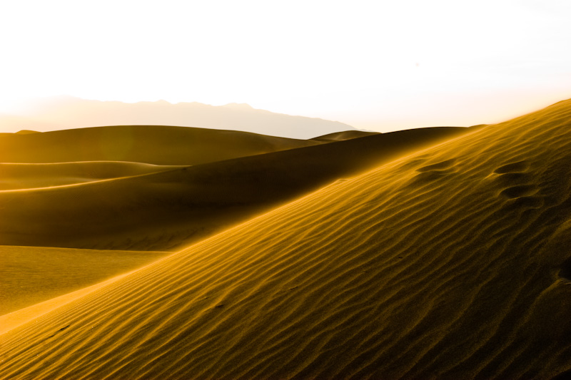 Mesquite Flat Sand Dunes At Sunset